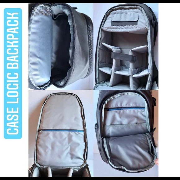 NEW CASE LOGIC Backpack Gray for DSLR Camera & iPad (CPL-108) - Picture 5 of 16